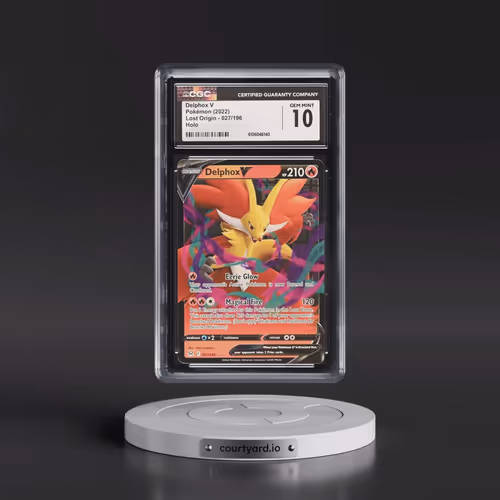 2022 Lost Origin #027/196 Delphox V - Holo (CGC 10 GEM MINT)