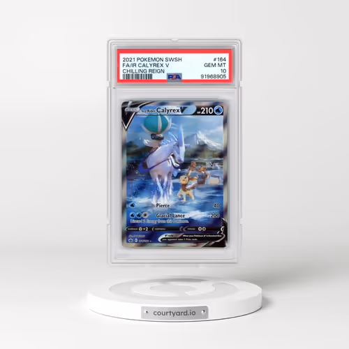 2021 Pokémon Sword & Shield Chilling Reign #164 Ice Rider Calyrex V - Holo Full Art (PSA 10 GEM MINT)