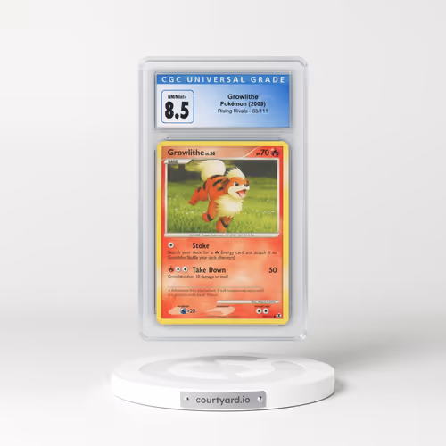 2009 Rising Rivals #63/111 Growlithe (CGC 8.5 NM-MT+)