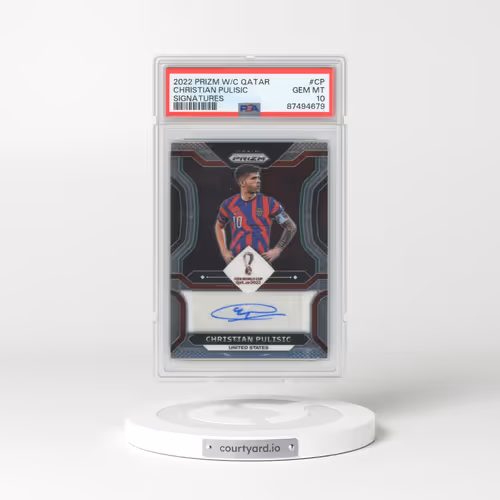 2022 Panini Prizm World Cup Qatar Signatures #CP Christian Pulisic (PSA 10 GEM MINT)