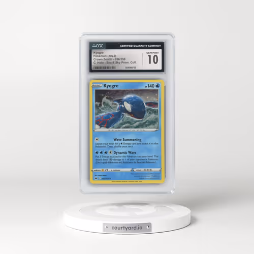 2023 Crown Zenith #036/159 Kyogre - Sea & Sky Premium Collection (Cosmos Holo) (CGC 10 GEM MINT)