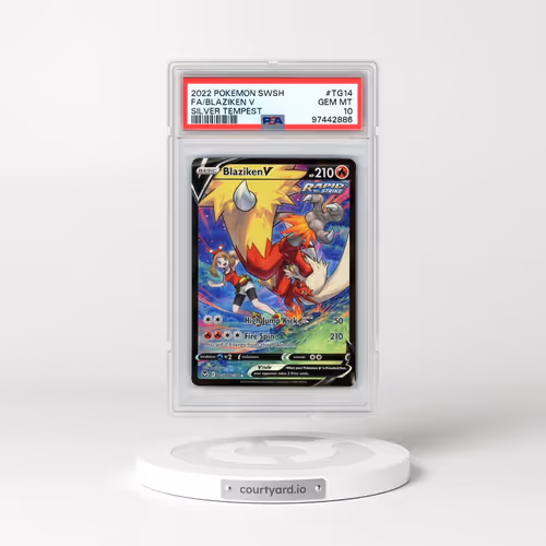 2022 Pokémon Sword & Shield Silver Tempest #TG14 Blaziken V - Holo Full Art (PSA 10 GEM MINT)