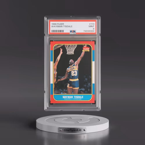 1986 Fleer #113 Wayman Tisdale (PSA 9 MINT)