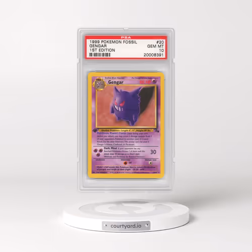 1999 Pokémon Fossil #20 Gengar - 1st Edition (PSA 10 GEM MINT)