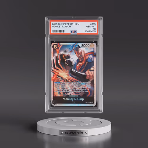 2025 One Piece OP11-A Fist of Divine Speed #095 Monkey D. Garp (PSA 10 GEM MINT)