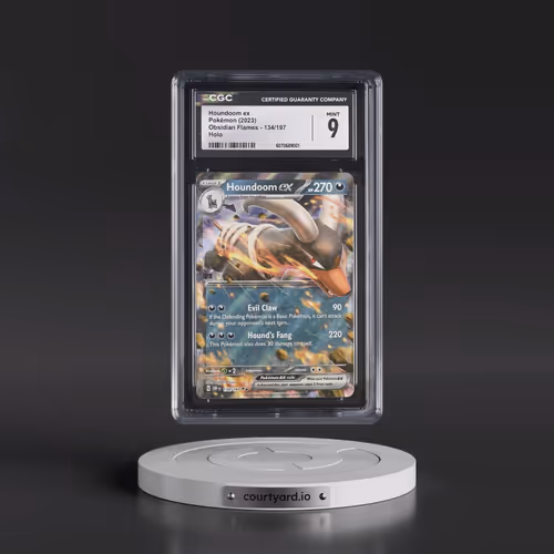 2023 Pokémon Obf EN-Obsidian Flames #134 Houndoom EX - Holo (CGC 9 MINT)
