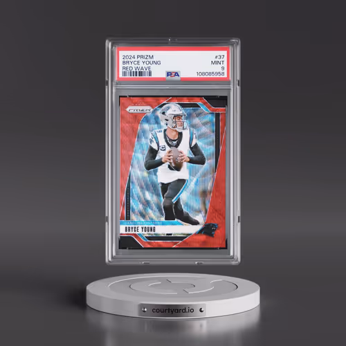 2024 Panini Prizm #37 Bryce Young - Red Wave (PSA 9 MINT)