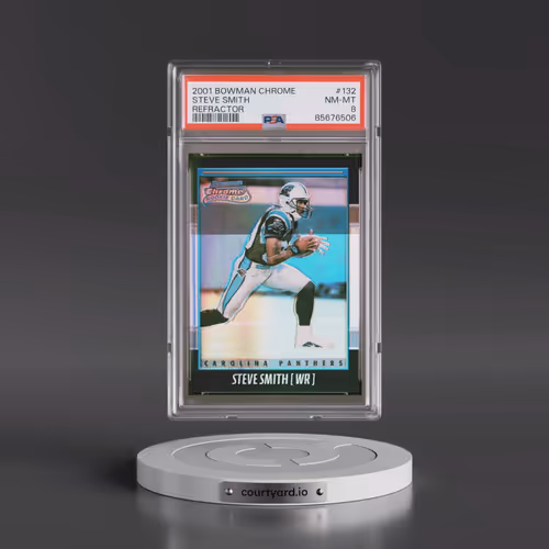 2001 Bowman Chrome #132 Steve Smith - Refractor (PSA 8 NM-MT)