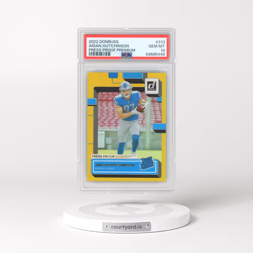 2022 Panini Donruss #313 Aidan Hutchinson - Press Proof Premium (PSA 10 GEM MINT)