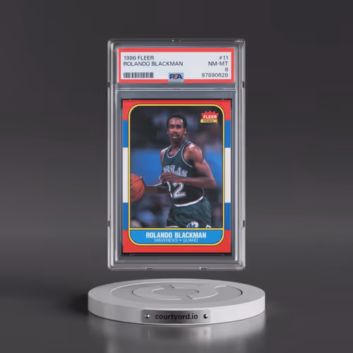 1986 Fleer #11 Rolando Blackman (PSA 8 NM-MT)