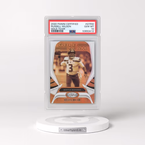 2020 Panini Certified Gold Team #GTRW Russell Wilson (PSA 10 GEM MINT)