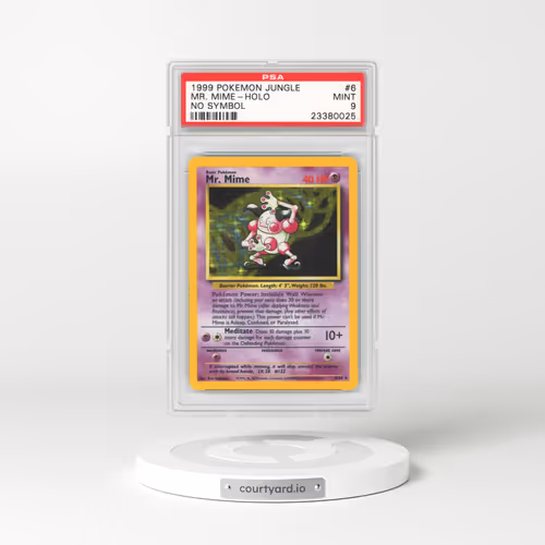 1999 Jungle #6 Mr. Mime - Holo No Symbol (PSA 9 MINT)