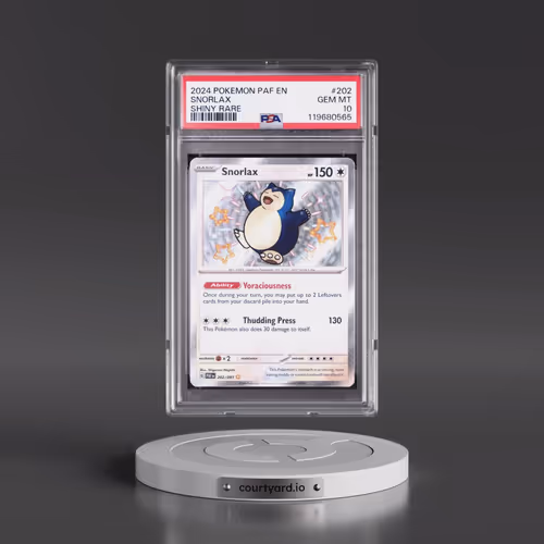 2024 Pokémon Paf EN-Paldean Fates #202 Snorlax - Shiny Rare (PSA 10 GEM MINT)