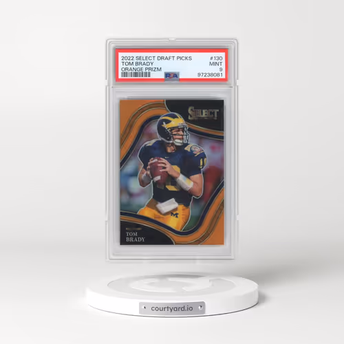 2022 Panini Select Draft Picks #130 Tom Brady - Orange Prizm (PSA 9 MINT)