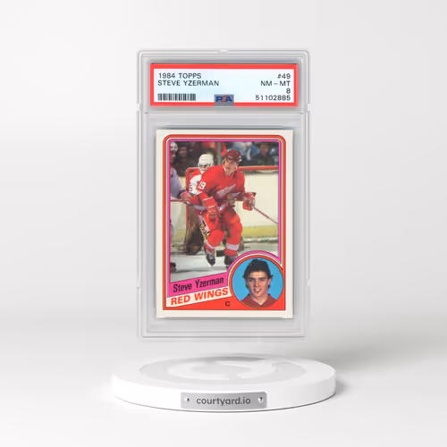 1984 Topps #49 Steve Yzerman (PSA 8 NM-MT)