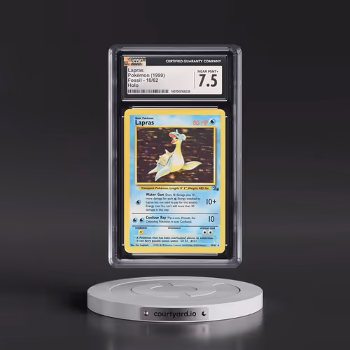 1999 Fossil #10/62 Lapras - Galaxy Star Holo (CGC 7.5 NM+)