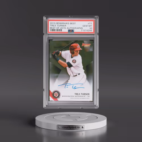 2015 Bowman's Best Best of 2015 Autographs #TT Trea Turner (PSA 10 GEM MINT)