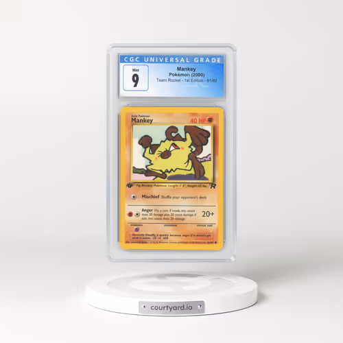 2000 Team Rocket #61/82 Mankey - 1st Edition 1st Edition (CGC 9 MINT)
