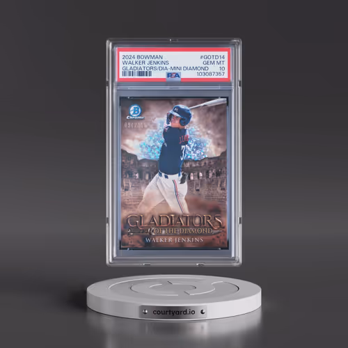 2024 Bowman Gladiators of the Diamond #GOTD14 Walker Jenkins - Mini Diamond (PSA 10 GEM MINT)