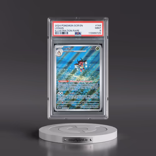 2024 Pokémon Scr EN-Stellar Crown #144 Ledian - Illustration Rare (PSA 9 MINT)