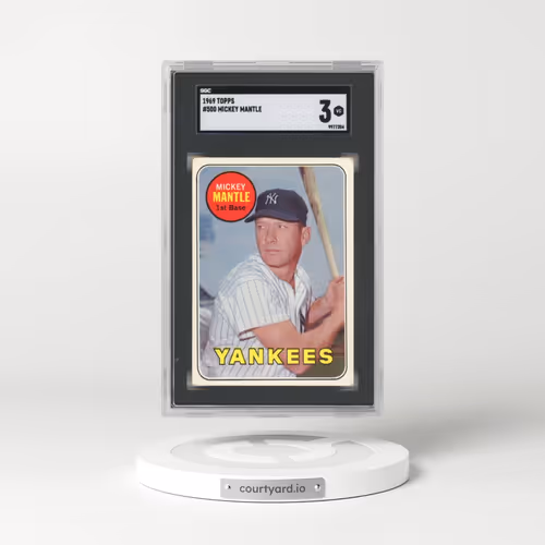 1969 Topps #500 Mickey Mantle - Last Name in Yellow (SGC 3 VG)