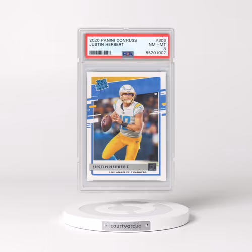 2020 Panini Donruss #303 Justin Herbert (PSA 8 NM-MT)