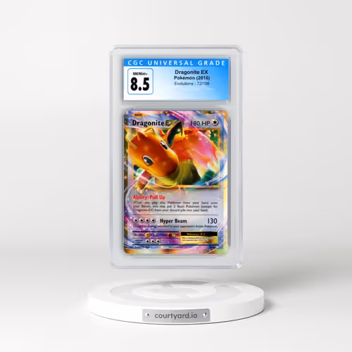 2016 Evolutions #72/108 Dragonite EX - Holo (CGC 8.5 NM-MT+)