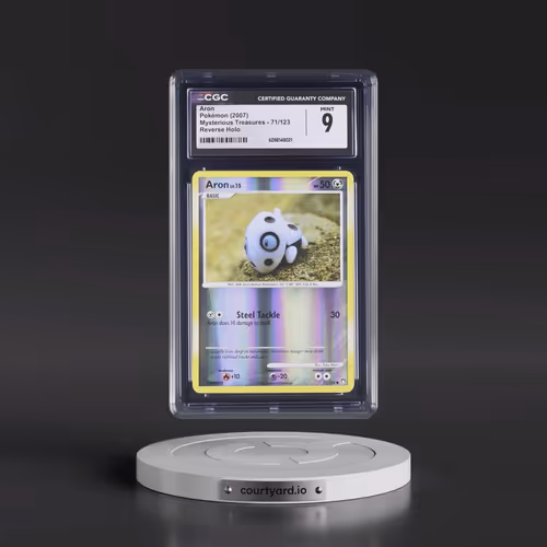 2007 Mysterious Treasures #71/123 Aron - Reverse Holo (CGC 9 MINT)