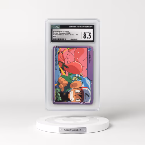 2000 Gold and Silver Anime Series #55 Chikorita Vs Lickitung - Part 2 (CGC 8.5 NM-MT+)