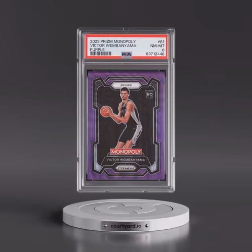 2023 Panini Prizm Monopoly #81 Victor Wembanyama - Purple (PSA 8 NM-MT)