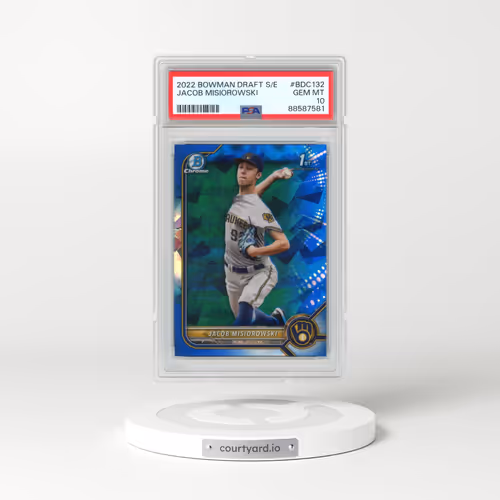 2022 Bowman Draft Chrome Sapphire Edition #BDC132 Jacob Misiorowski (PSA 10 GEM MINT)