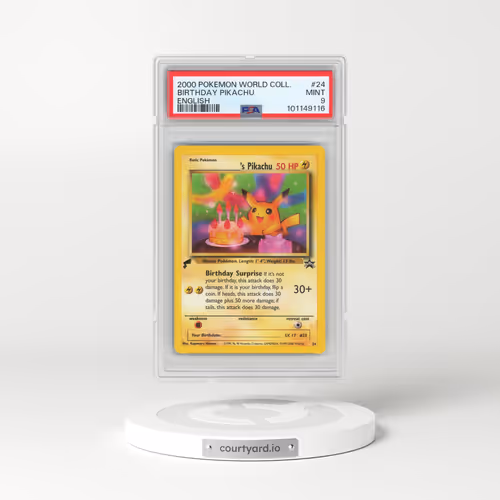 2000 Pokémon Pikachu World #24 Birthday Pikachu (PSA 9 MINT)