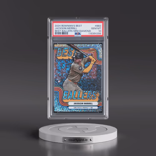 2024 Bowman's Best Best Ballers #BB2 Jackson Merrill - Mini Diamond (PSA 10 GEM MINT)
