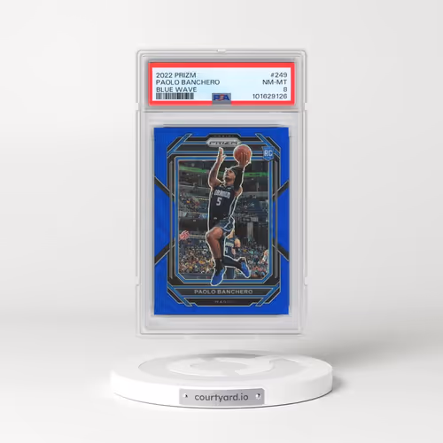 2022 Panini Prizm #249 Paolo Banchero - Blue Wave (PSA 8 NM-MT)