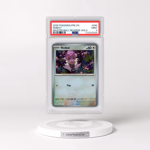 2025 Pokémon Pre EN-Prismatic Evolutions #090 Noibat - Reverse Holo Master Ball (PSA 9 MINT)