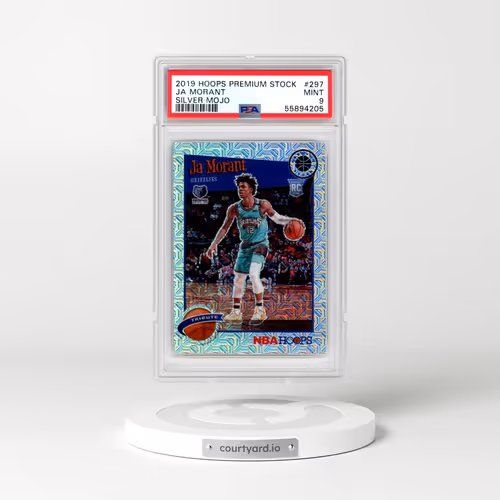 2019 Panini Hoops Premium Stock #297 Ja Morant - Silver Mojo (PSA 9 MINT)
