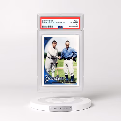 2010 Topps #637 Babe Ruth/Lou Gehrig (PSA 10 GEM MINT)