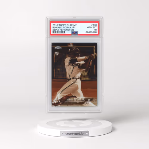 2018 Topps Chrome #193 Ronald Acuna Jr. - Sepia Refractor (PSA 10 GEM MINT)