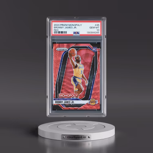 2024 Panini Prizm Monopoly #45 Bronny James Jr. - Red (PSA 10 GEM MINT)