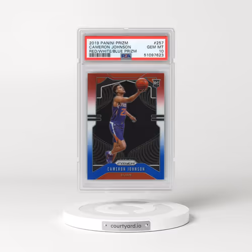 2019 Panini Prizm #257 Cameron Johnson - Red/White/Blue Prizm (PSA 10 GEM MINT)