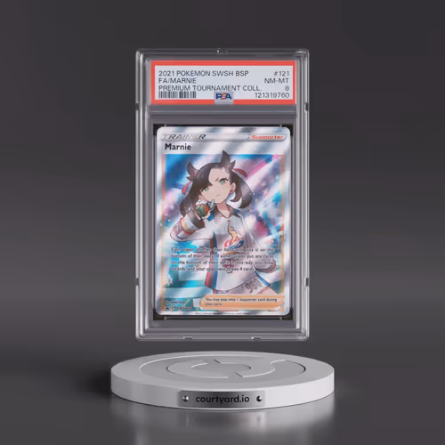 2021 Pokémon Swsh Black Star Promo #121 Marnie - Full Art Marnie Premium Tournament Collection (PSA