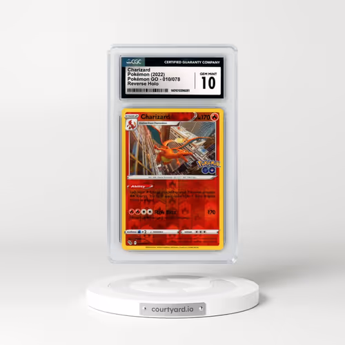 2022 Pokémon GO #010/078 Charizard - Reverse Holo (CGC 10 GEM MINT)