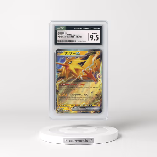 2023 Pokémon Card 151 #145/165 Zapdos ex (CGC 9.5 MINT+)