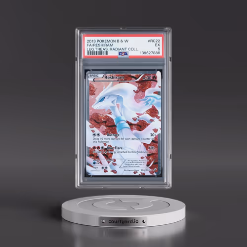 2013 Pokémon Black & White Legendary Treasures Radiant Collection #22/25 Reshiram - Full Art (PSA 5