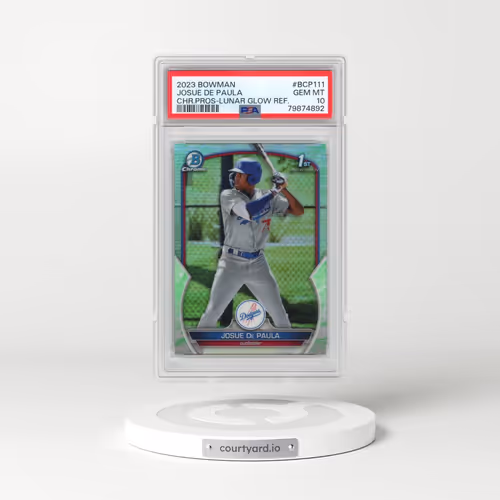 2023 Bowman Chrome Prospects #BCP111 Josue de Paula - Lunar Glow Refractor (PSA 10 GEM MINT)