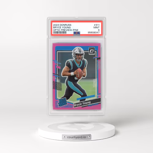2023 Panini Donruss #311 Bryce Young - Optic Preview-Pink (PSA 9 MINT)