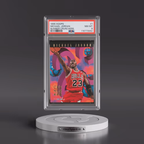 1995 Hoops Number Crunchers #1 Michael Jordan (PSA 8 NM-MT)