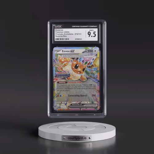 2025 Pokémon Pre EN-Prismatic Evolutions #075 Eevee EX - Holo Surprise Box Exclusive (CGC 9.5 MINT+)