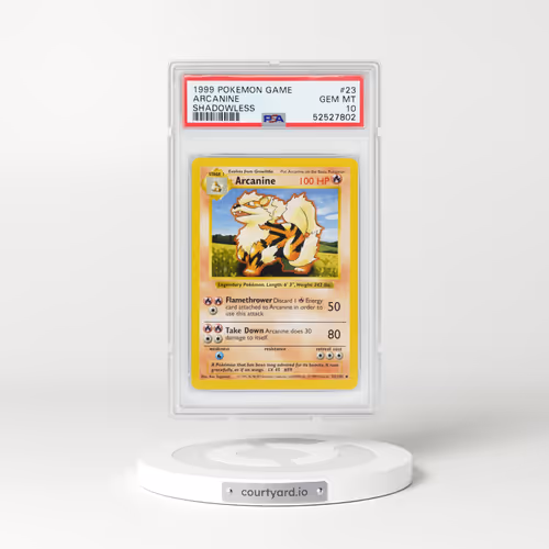 1999 Base Set #23 Arcanine - Shadowless (PSA 10 GEM MINT)