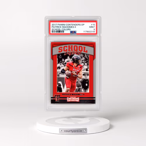 2017 Panini Contenders Draft Picks School Colors #15 Patrick Mahomes II (PSA 9 MINT)